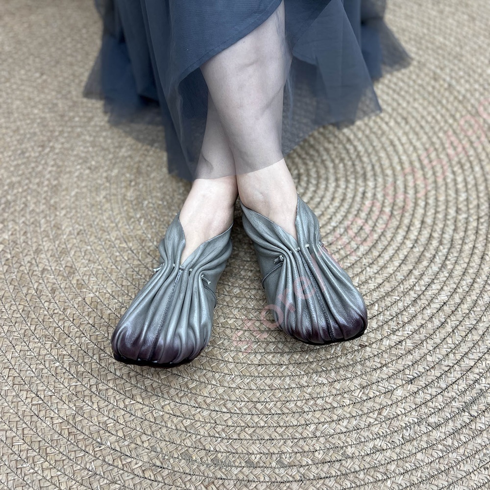 Women Retro Pleated Soft Shoes - огляд і ціна Mule Slip On