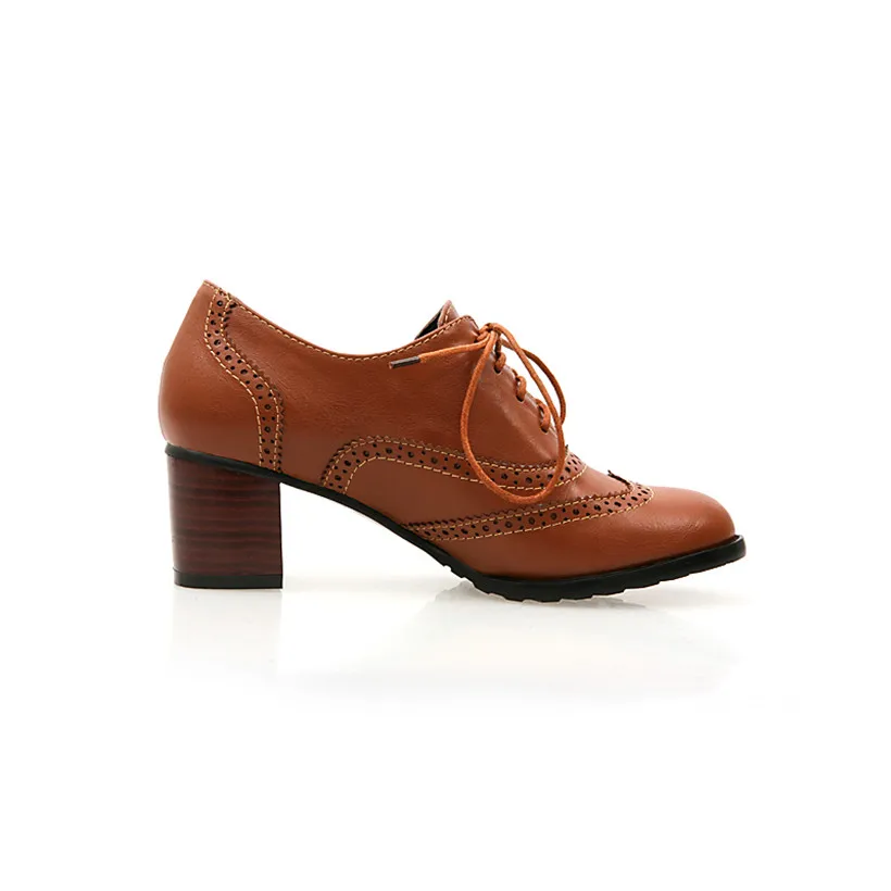 British Women Oxfords High Blo - огляд і ціна Oxford Lace Up Women