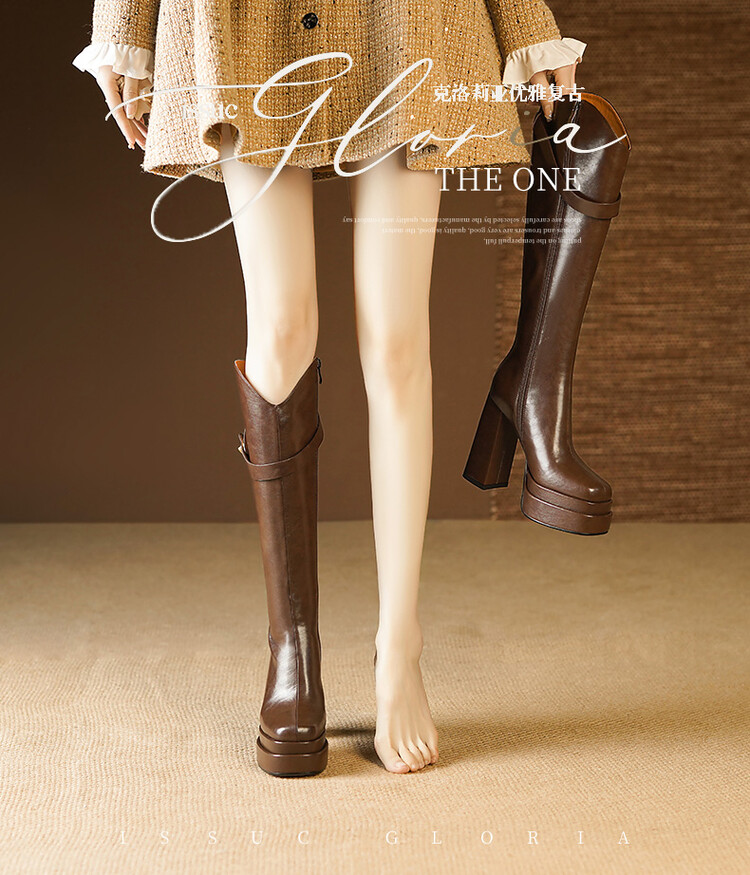 Autumn and Winter Soft Leather - огляд і ціна Knee High Boots Women