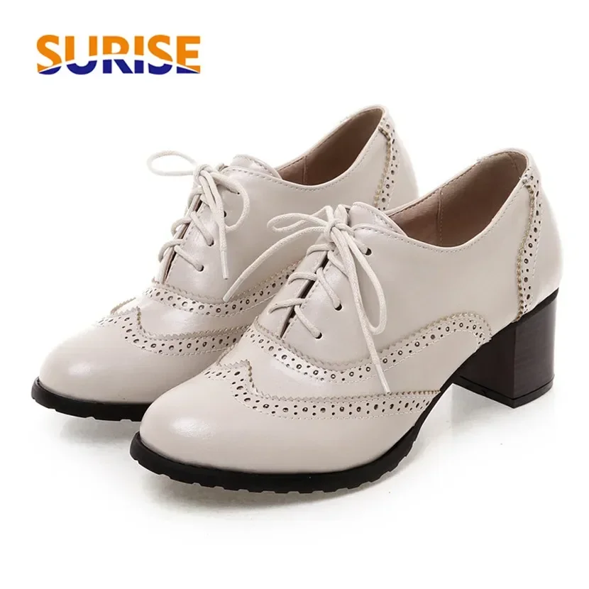 British Women Oxfords High Blo - огляд і ціна Oxford Lace Up Women
